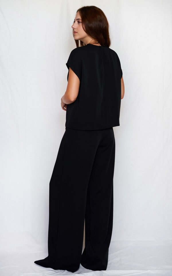 Black wide leg pants/ckontova παντελόνι - Image 2