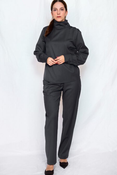 High waist pants blue/ckontova παντελόνι