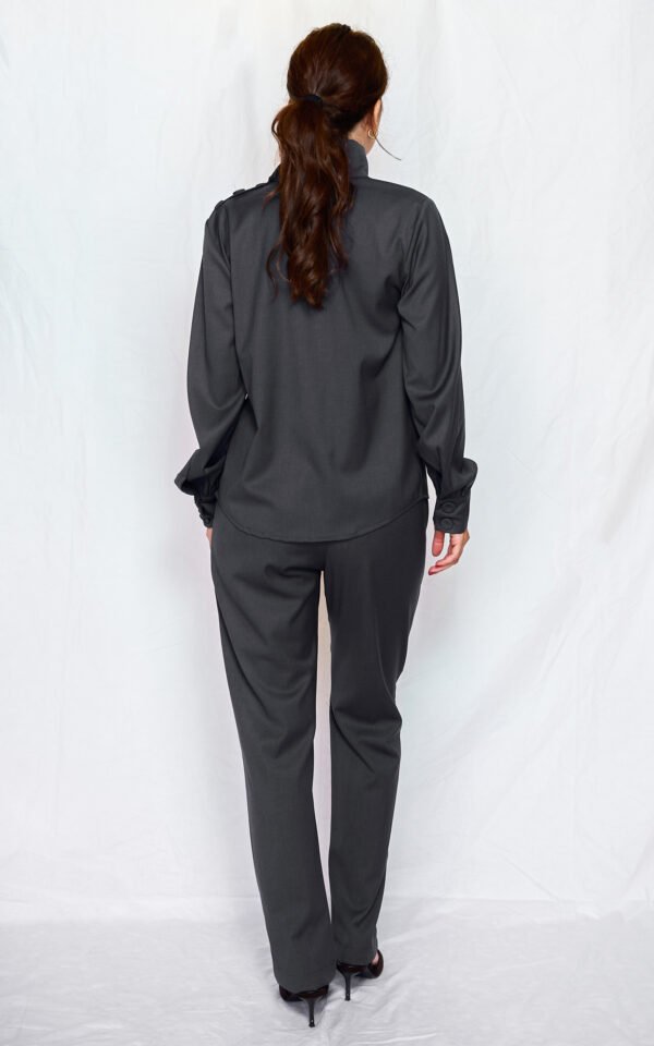 Button shirt top blue/ckontova τοπ - Image 3