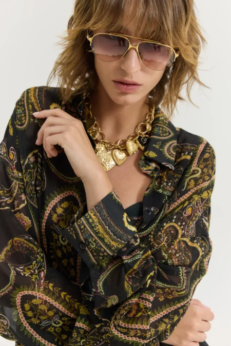 Heather Shirt (Golden Fields Black)/Hemithea πουκάμισο