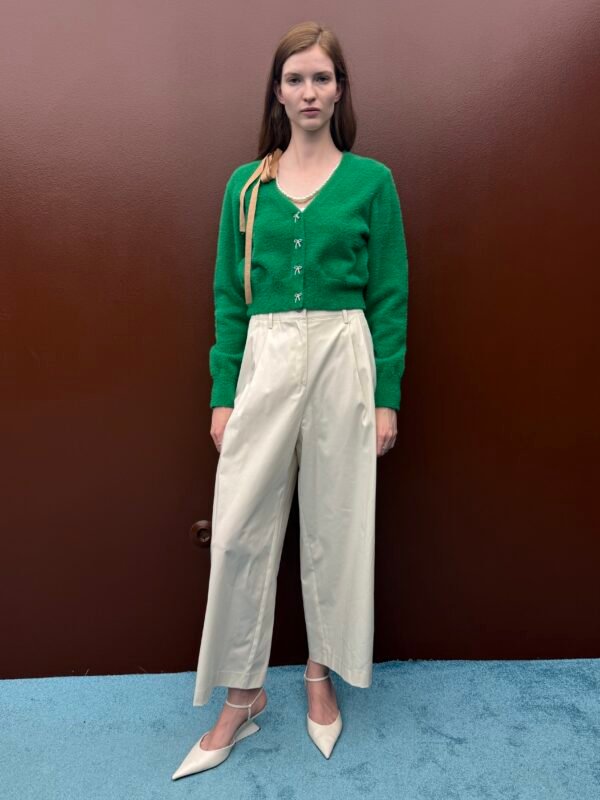 Classic pants cropped ivory/Milk White παντελόνι - Image 2