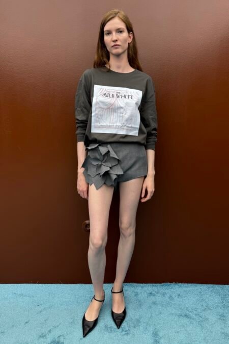 Μπλούζα με τύπωμα faded black/Milk White μπλούζα