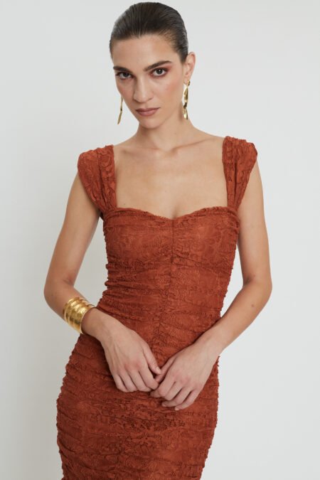 Layla lace dress terracotta/ Mix & Match φόρεμα