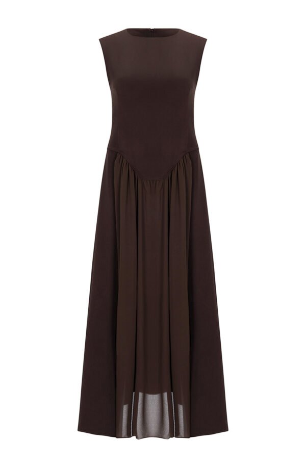 Drape dress brown/La Chaine φόρεμα