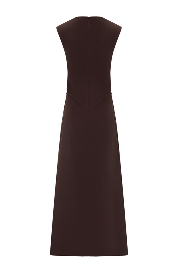 Drape dress brown/La Chaine φόρεμα - Image 2