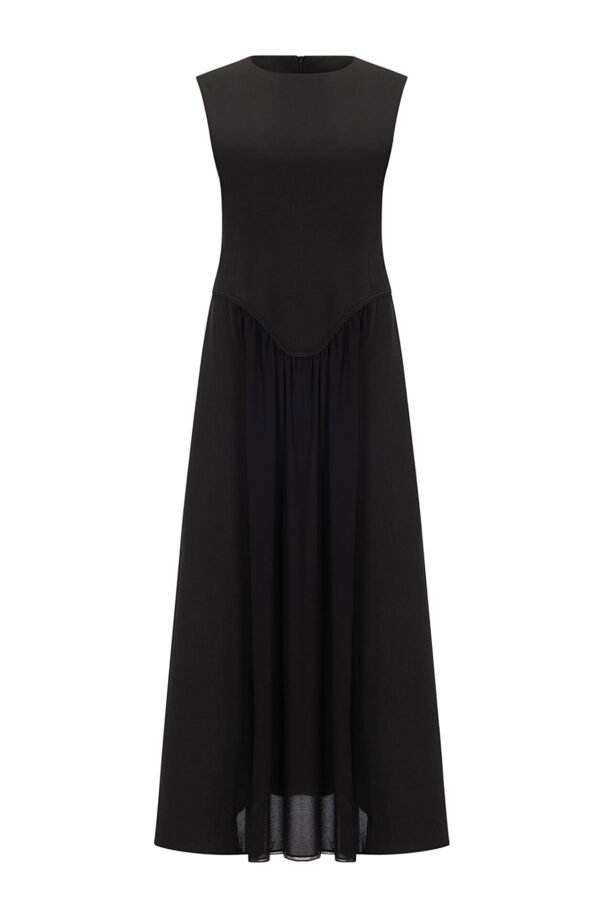 Drape black dress/La Chaine φόρεμα