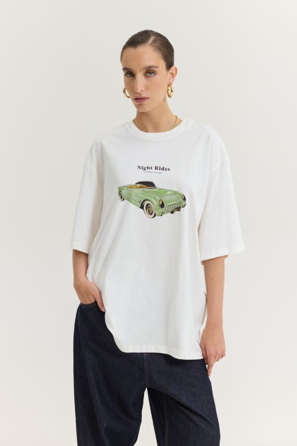 Cheetah T-shirt (Retro Car Off-White)/Hemithea t-shirt - Image 3