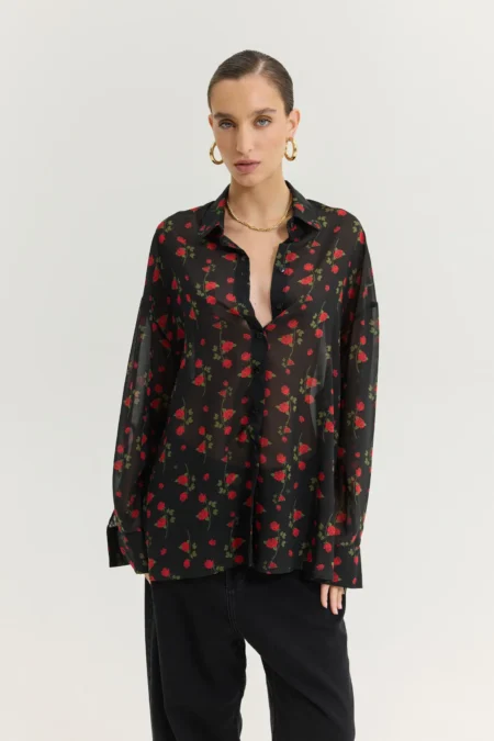 Heather Shirt (Hidden Rose Black)/Hemithea πουκάμισο