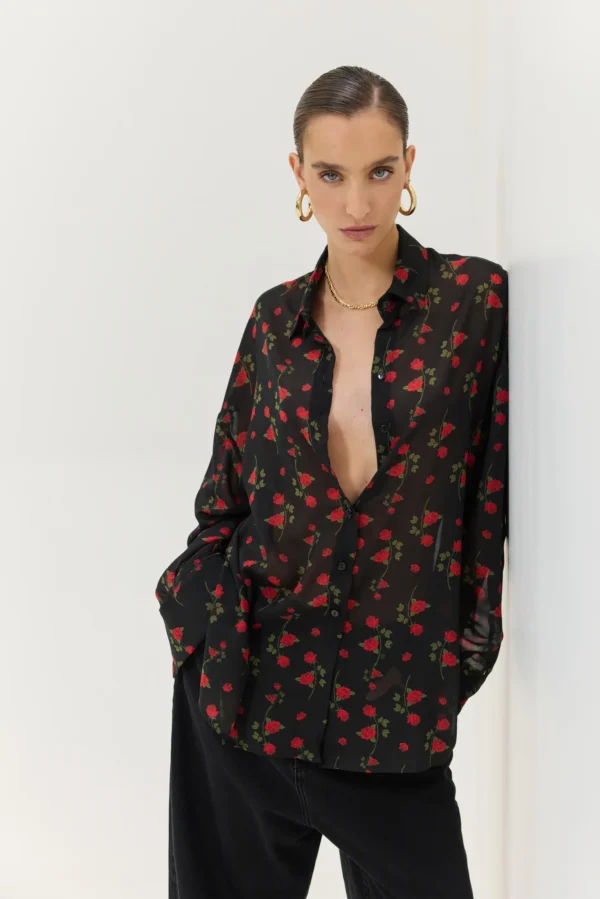 Heather Shirt (Hidden Rose Black)/Hemithea πουκάμισο - Image 5