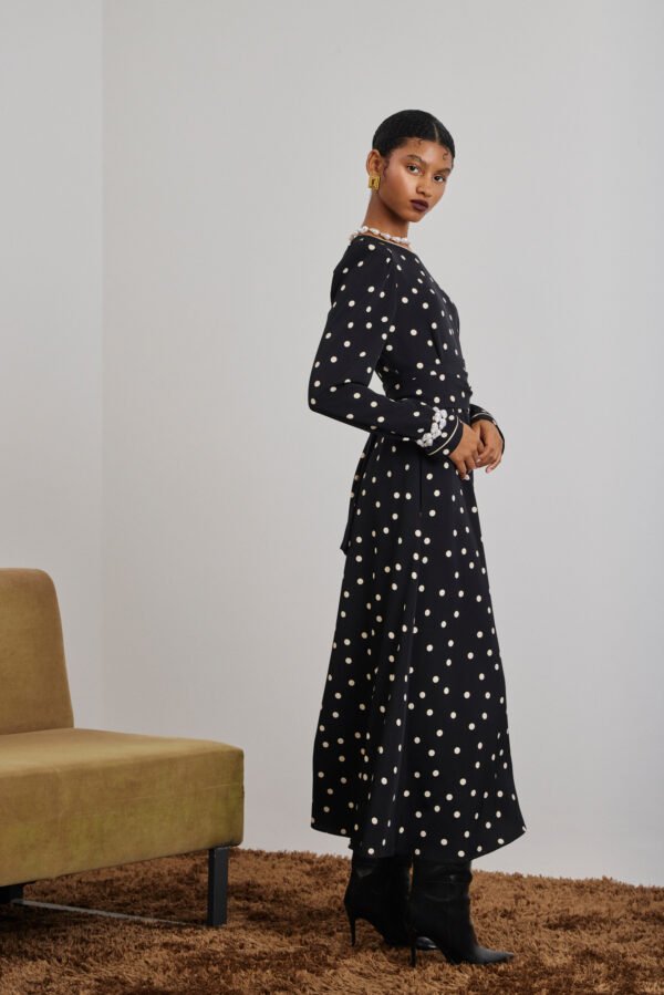 Zeta dress black-polka dots/ Mamoush φόρεμα - Image 2