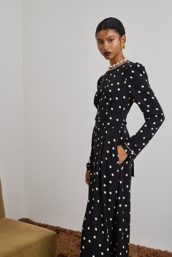 Zeta dress black-polka dots/ Mamoush φόρεμα - Image 3