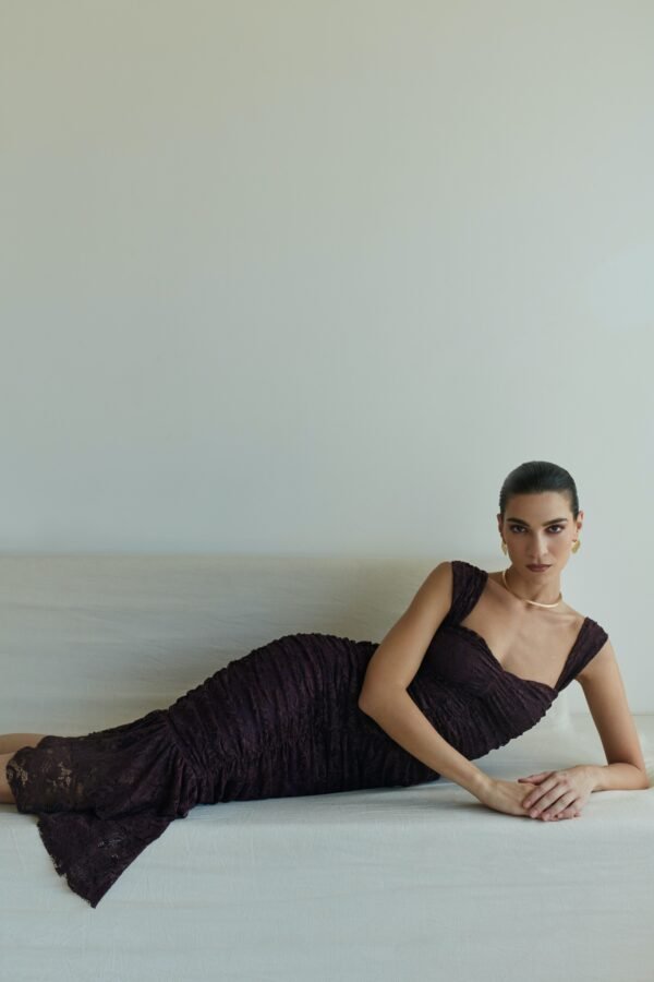 Layla lace dress burgundy/ Mix & Match φόρεμα - Image 2