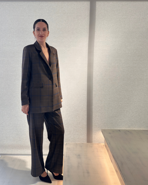 Amara καρό blazer (brown-blue)/New age σακάκι - Image 2