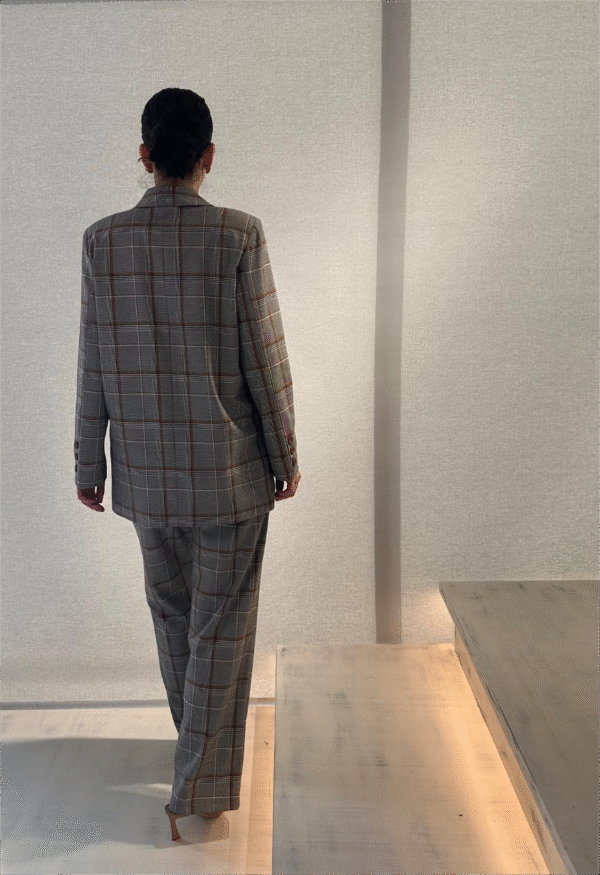 Amara καρό blazer (grey-camel)/New age σακάκι - Image 3