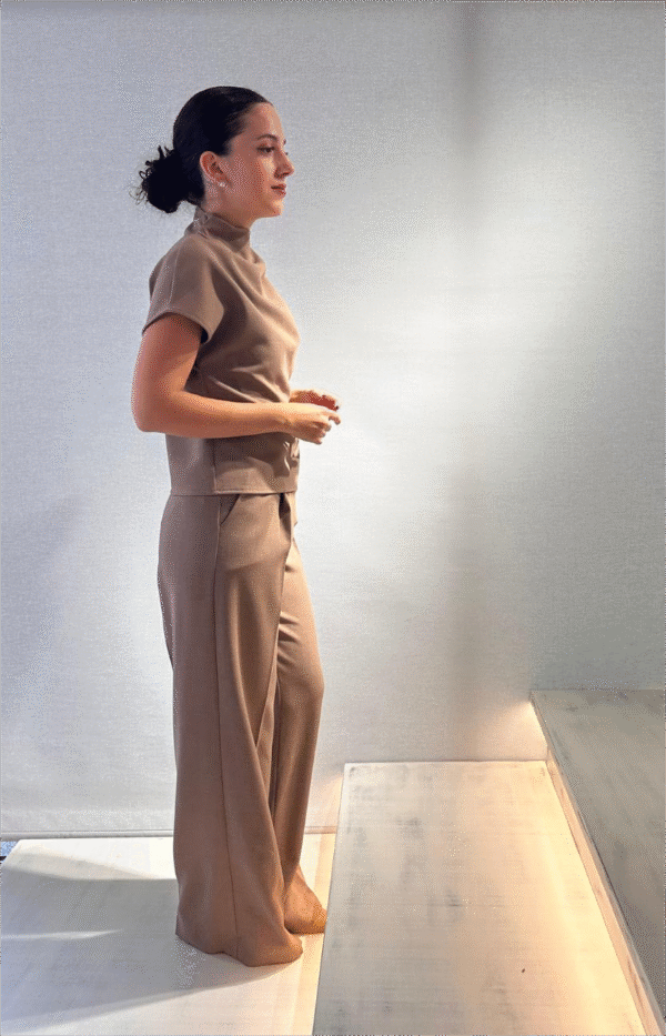 Beige signature pants/ckontova παντελόνι - Image 2