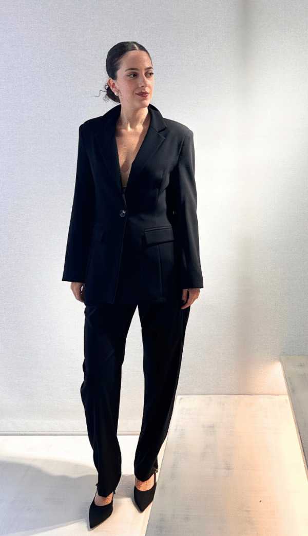 High waist pants black/ckontova παντελόνι