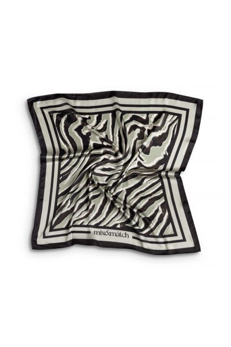 Mix & Match scarf olive zebra print/φουλάρι