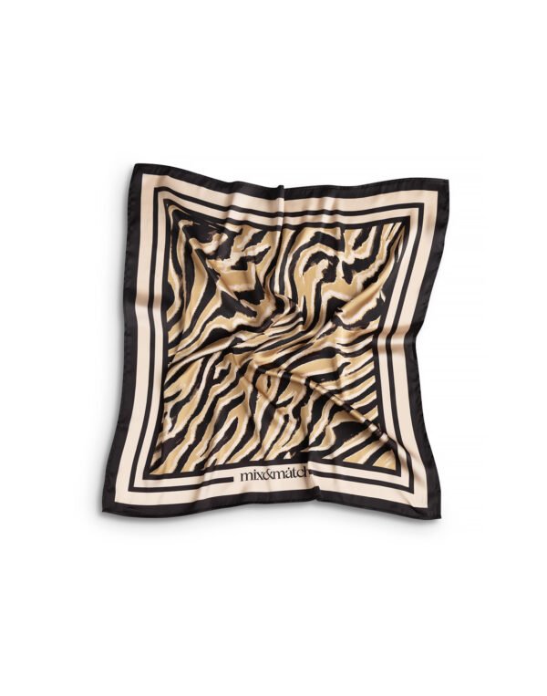 Mix & Match scarf caramel zebra print/φουλάρι