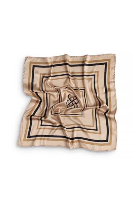 Mix & Match scarf beige logo/φουλάρι