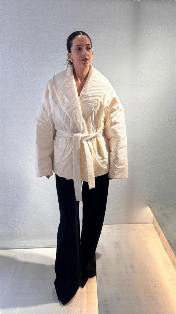 White puffer jacket/ckontova μπουφάν - Image 2