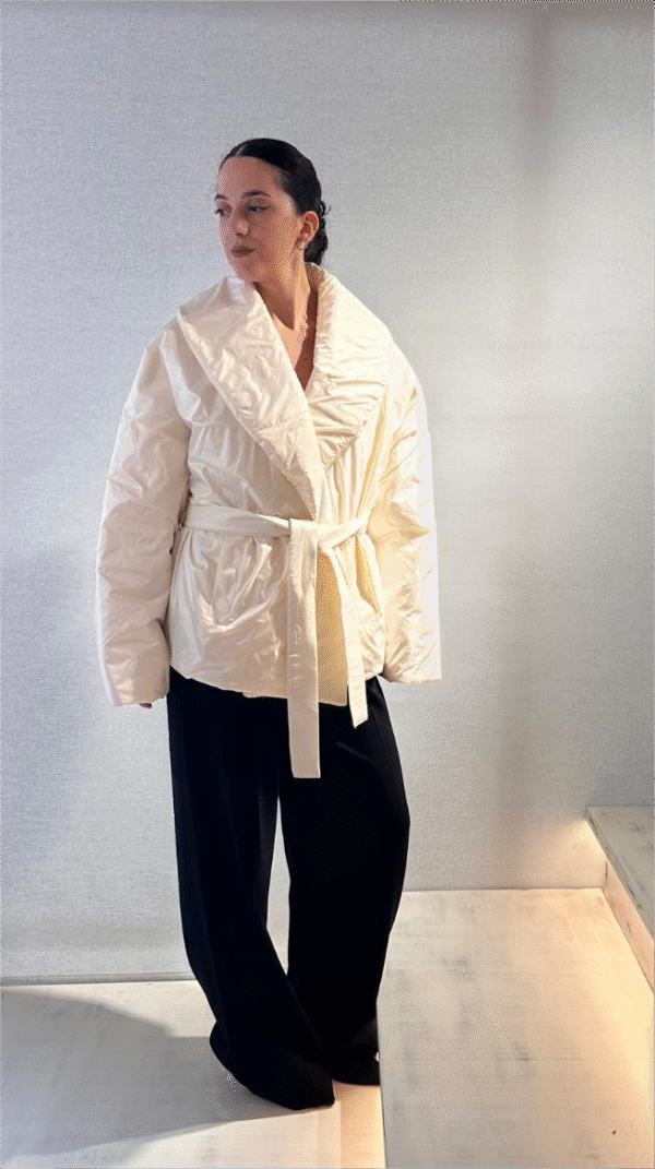 White puffer jacket/ckontova μπουφάν - Image 3