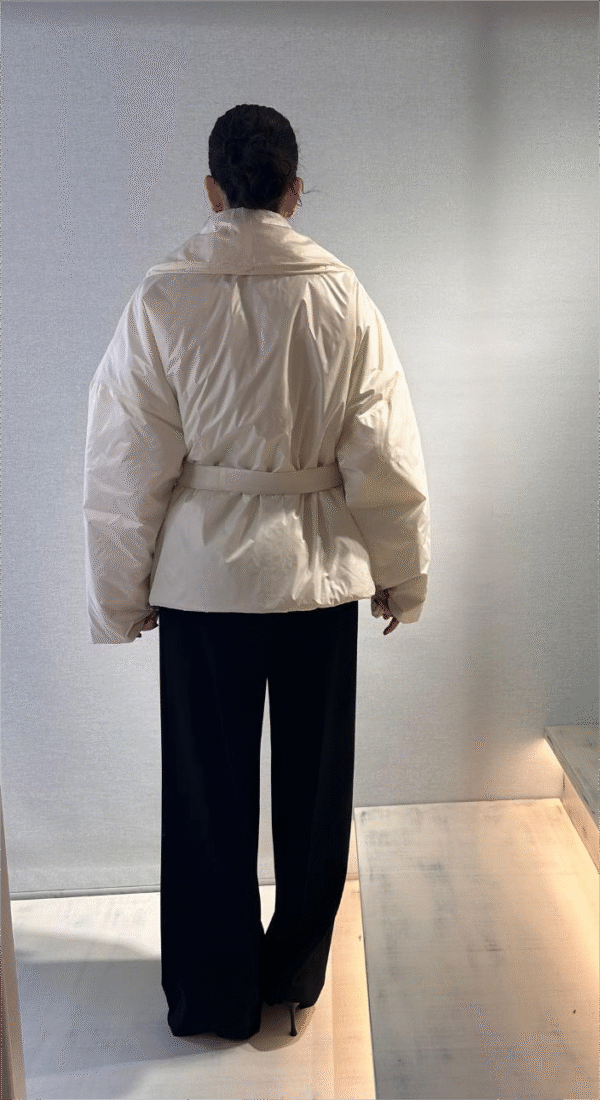 White puffer jacket/ckontova μπουφάν - Image 4