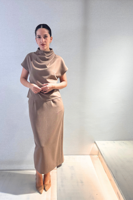 Beige pencil skirt/ckontova φούστα