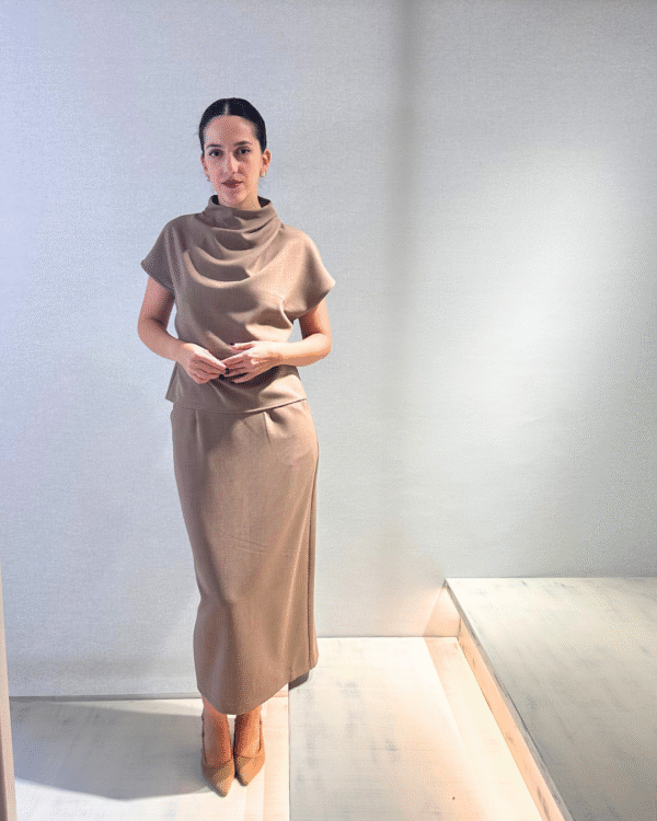 Beige pencil skirt/ckontova φούστα
