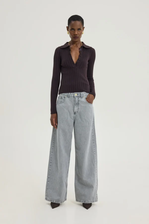 Bafalo 'Z' Denim Pants (Grey)/Hemithea τζην παντελόνι - Image 3