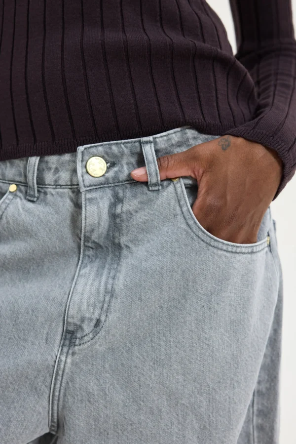 Bafalo 'Z' Denim Pants (Grey)/Hemithea τζην παντελόνι - Image 5