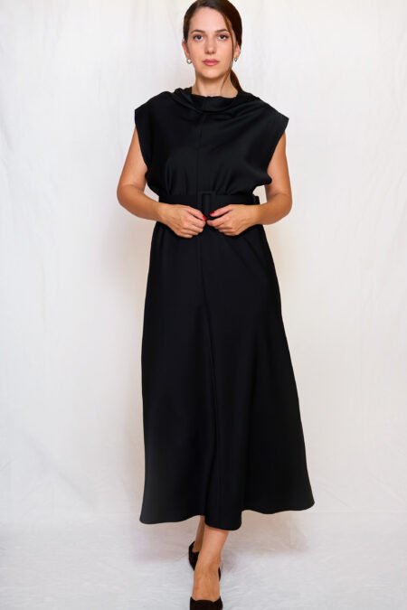 High neck dress black/ckontova φόρεμα