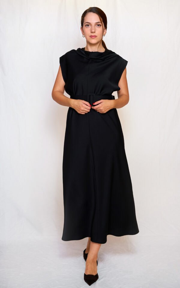 High neck dress black/ckontova φόρεμα