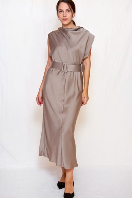 Satin belt grey one size/ckontova ζώνη