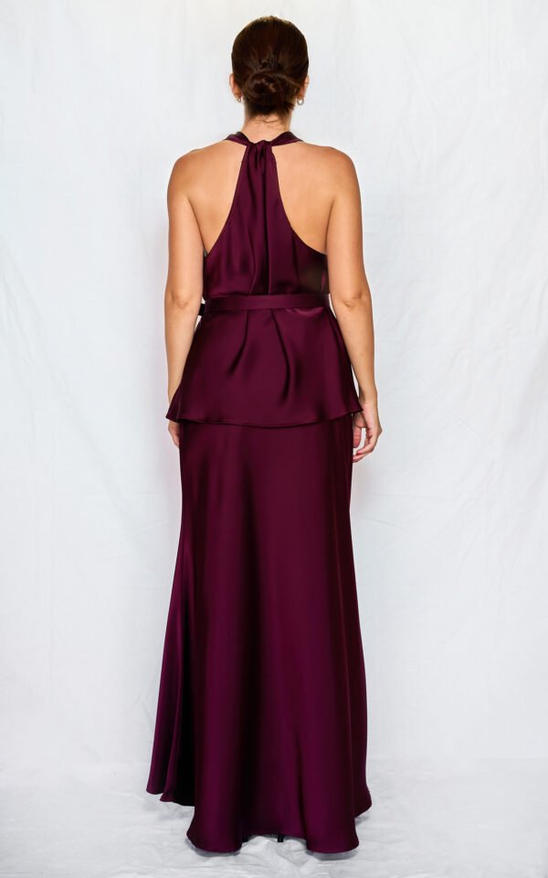 Satin drape top plum one size/ckontova τοπ - Image 4