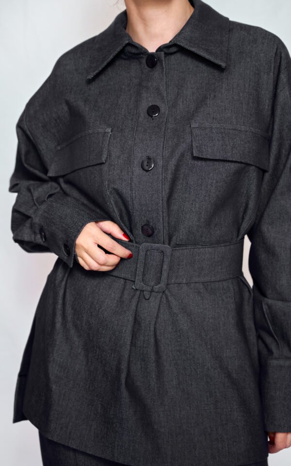 Denim shirt top one size/ckontova πουκάμισο - Image 4