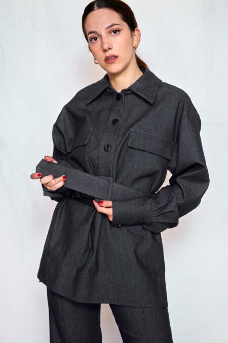 Denim shirt top one size/ckontova πουκάμισο