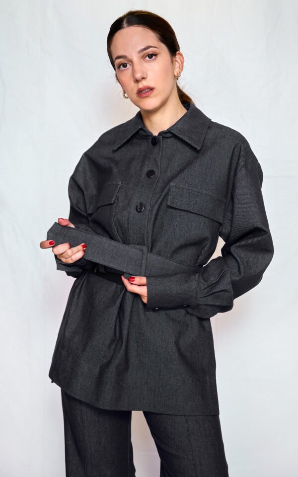 Denim shirt top one size/ckontova πουκάμισο