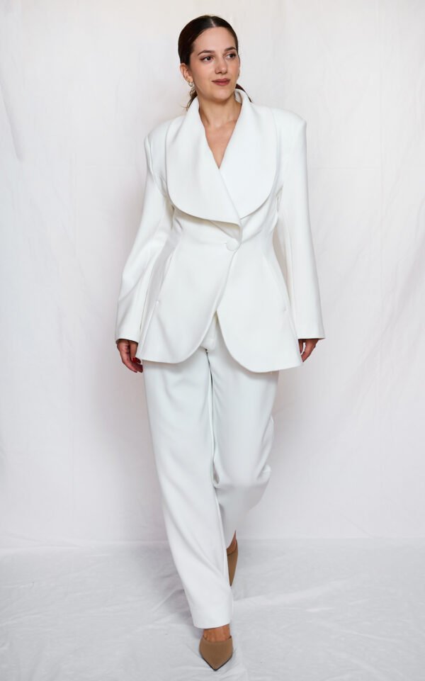 Straight pants white/ckontova παντελόνι - Image 2