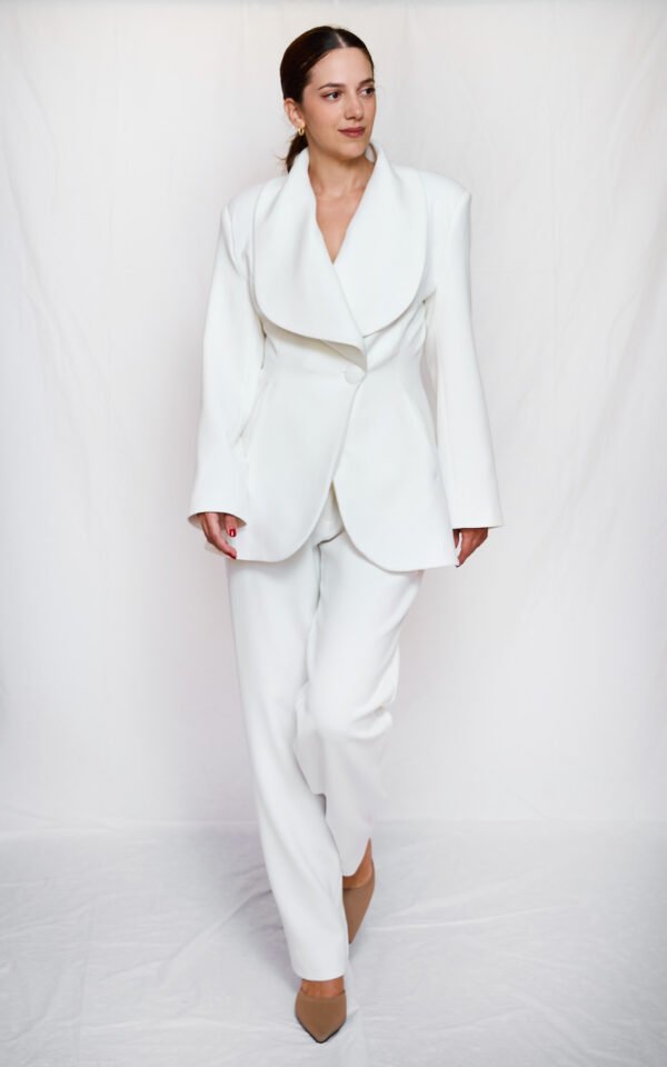 Straight pants white/ckontova παντελόνι