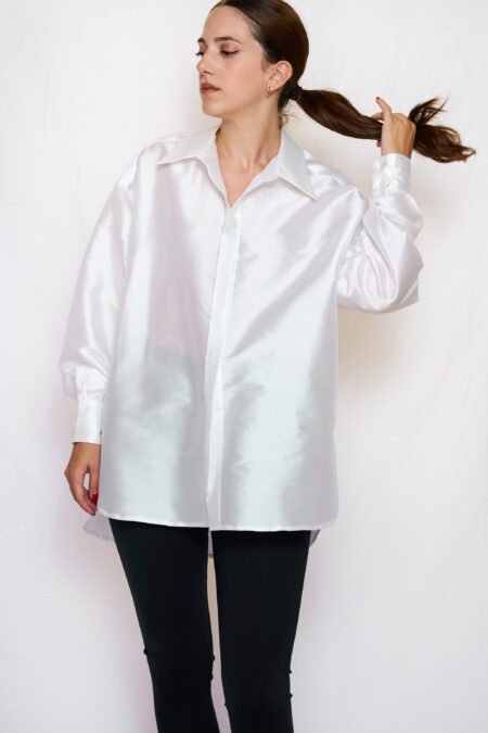 White taffeta shirt