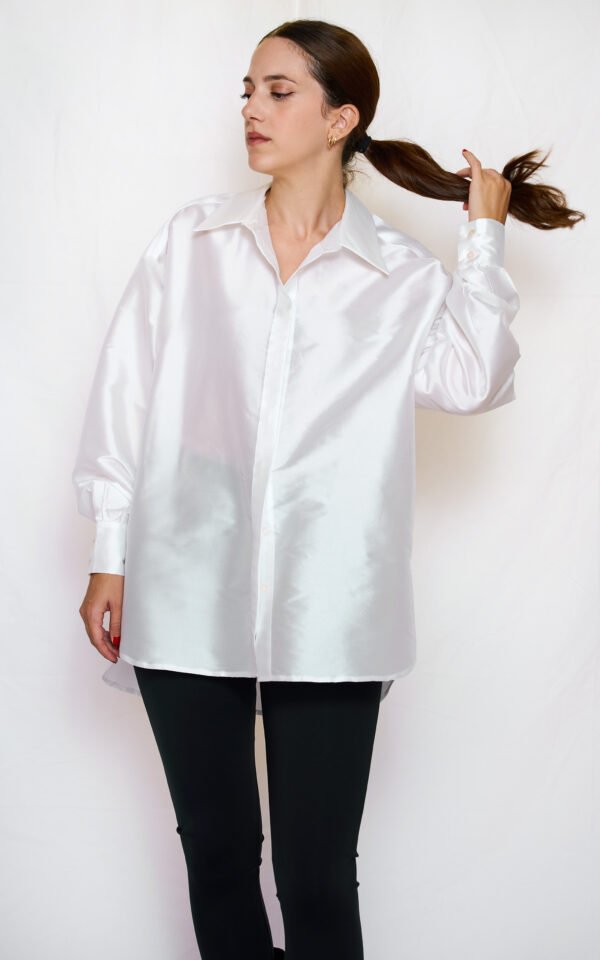 White taffeta shirt