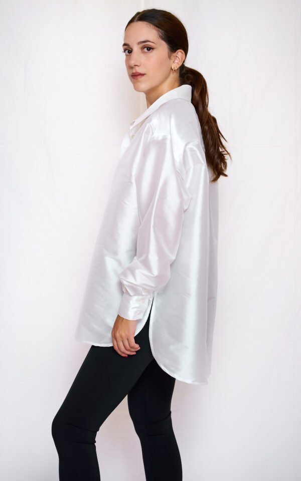 White taffeta shirt - Image 2
