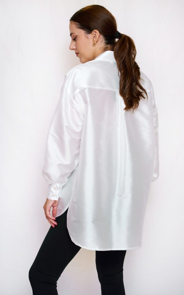 White taffeta shirt - Image 3