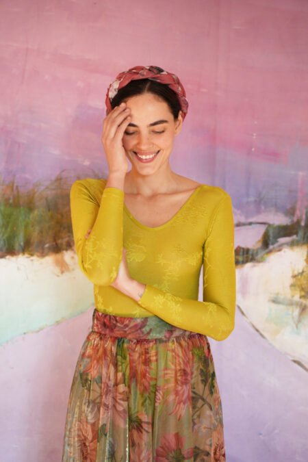 Αurora body in lime/Madame Shoushou κορμάκι