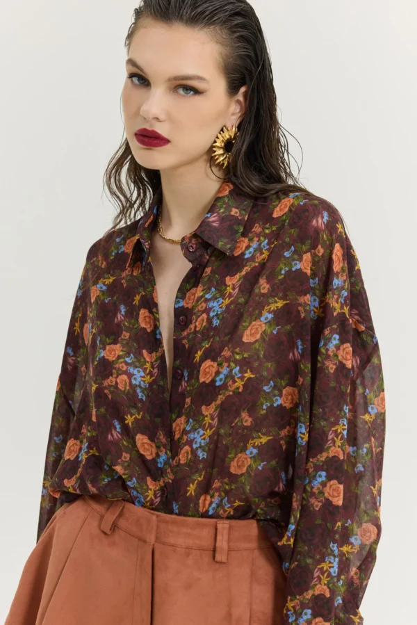 Heather Shirt (Pack Your Bags Bordeaux)/Hemithea πουκάμισο