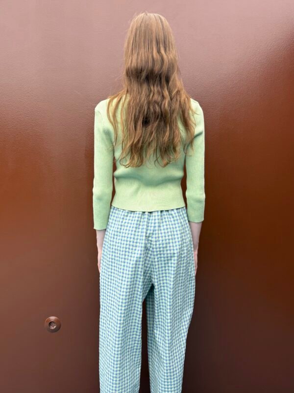 Knitted top with decorative pearl necklace/Milkwhite μπλούζα - Image 2