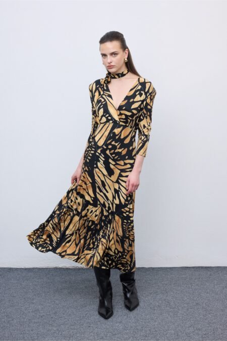 Butterfly mosaic jersey midi dress/Ciel φόρεμα