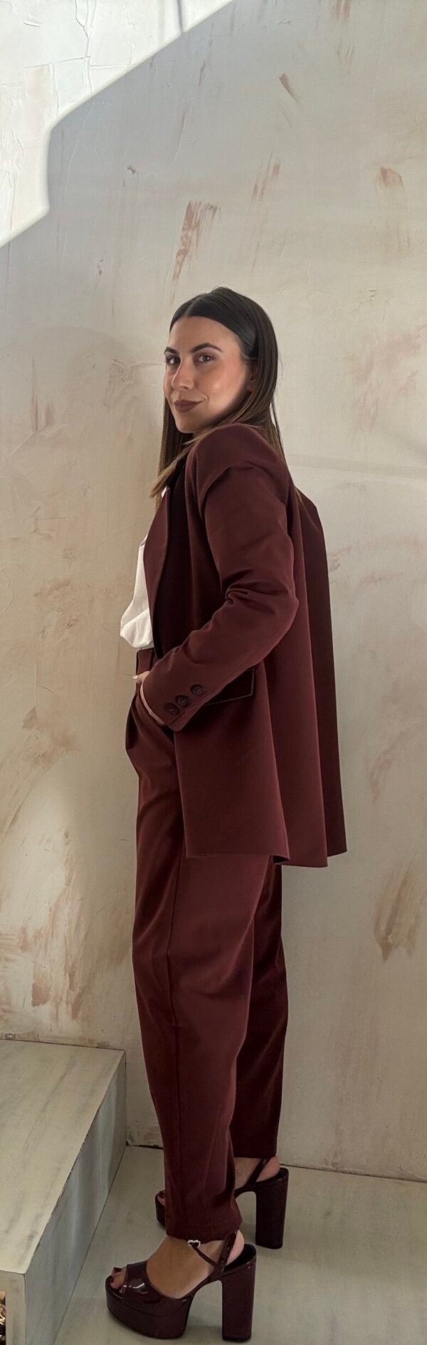 Olivia pants (bordeaux)/New age παντελόνι - Image 2