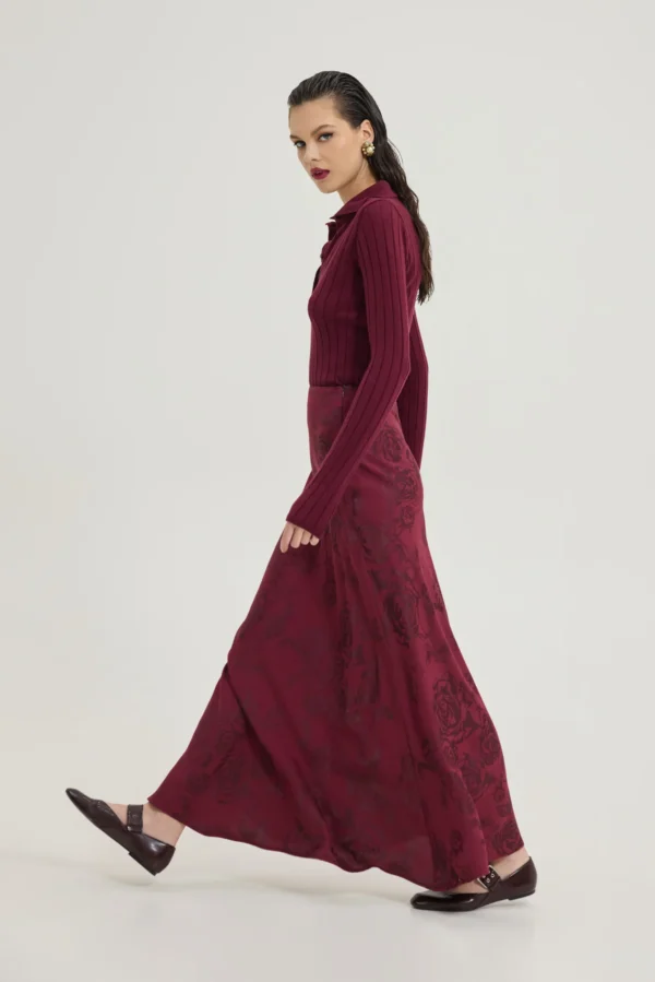 Rosemary Skirt (Bordeaux)/Hemithea jacket - Image 4