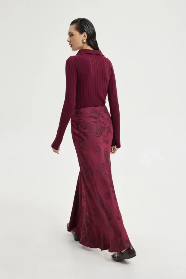 Rosemary Skirt (Bordeaux)/Hemithea jacket - Image 6